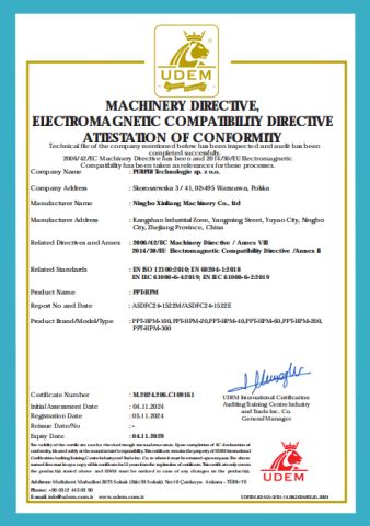 Certificates certificate of Ningbo Xinliang Machinery Co., Ltd. – certificate photo, supplier certificates section