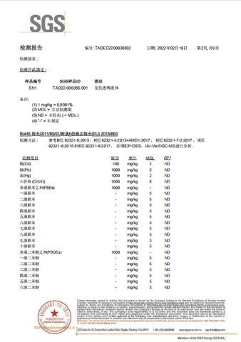 SGS TEXT-1 certificate from Jinjiang Guoyi E-Commerce Co., Ltd.