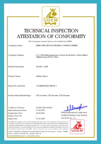 CE certificate from Hebei Chen Zhi Yuan Trading Company Limited