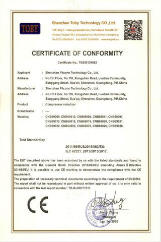 ROHS Certifcate certificate of Shenzhen Fitconn Technology Co., Ltd. – certificate photo, supplier certificates section