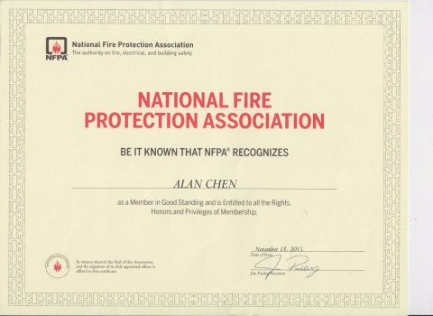 NFPA 20 certificate from Borra Technology Co., Ltd.