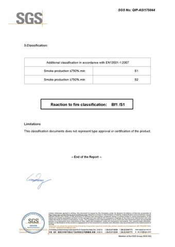 bf1/s1 certificate certificate from Shandong Tuoyi Environmental Protection Materials Co., Ltd.