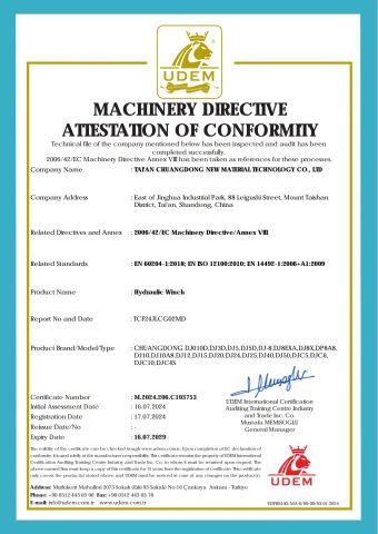 CE Certifications certificate of Taian Chuangdong New Material Technology Co., Ltd. – certificate photo, supplier certificates section