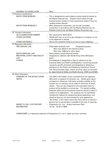 POM-MSDS-05 certificate from Shanghai Zhiyue Machinery Co., Ltd.