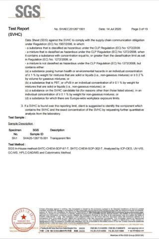 Certificate certificate from Chameleon (Shanghai) Automotive Products Co., Ltd.