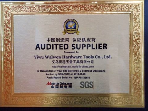 SGS certification certificate of Zhuji Wowen Hardware Tools Co., Ltd. – certificate photo, supplier certificates section