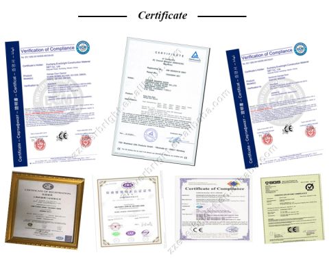 Certificates certificate from Zhengzhou Everbright Construction Material Co., Ltd.