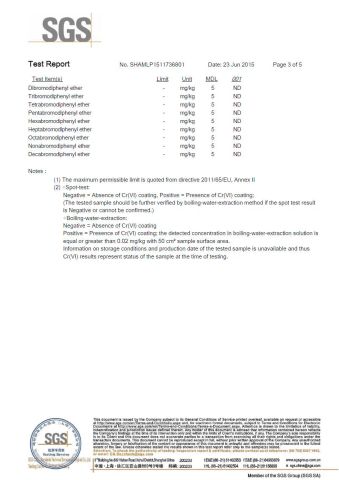 SGS test report certificate of Zhenjiang Runfa Aluminium Co., Ltd. – certificate photo, supplier certificates section