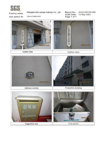 SGS certificate from Changsha Ido Leisure Industry Co., Ltd.