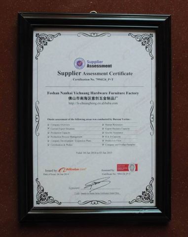 Supplier Assessment Certificate certificate from Foshan Yichuang Furniture Co., Ltd.