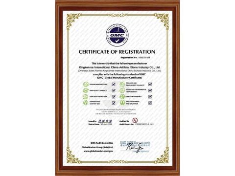 UL certificate from Kingkonree International China Surface Industrial Co., Ltd.