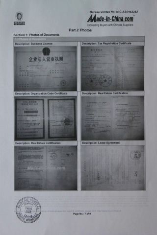 Fuhan Certificate of BV certificate from Hangzhou Fuhan Garment Accessories Co., Ltd.