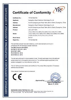 CE Certificate certificate from Guangzhou Raych Electronic Technology Co., Ltd.