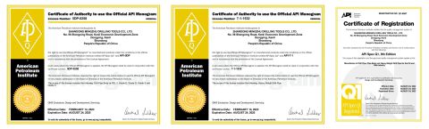 API certificate certificate of Shandong Mingzhu Drilling Tools Co., Ltd – certificate photo, supplier certificates section