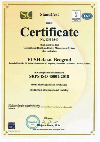 Certificate certificate from Guangzhou Hanguang Fashion Co., Ltd