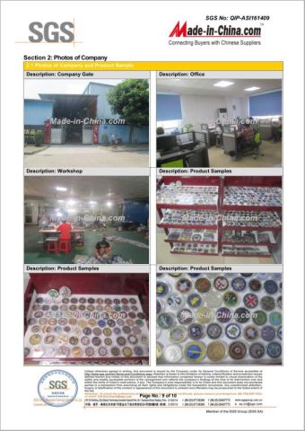 SGS certificate from Zhongshan JDL Metal Crafts Co., Ltd.
