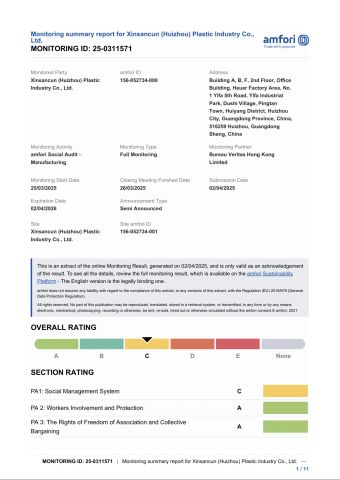 BSCI certificate from Sanpinhui (Chengdu) Trading Co., Ltd.