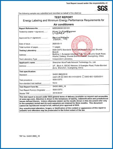 GCC- Saudi Arabia certificate from Shenzhen MoreTrade Network Technology Co., Ltd.