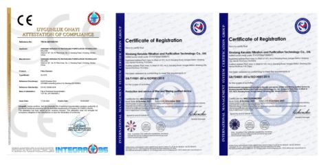 Certificate certificate of Xinxiang Jun Filters and Chemical Co.,Ltd – certificate photo, supplier certificates section
