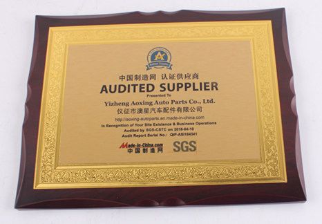 AUDITED SUPPLIER certificate from Yizheng Aoxing Auto Parts Co., Ltd.