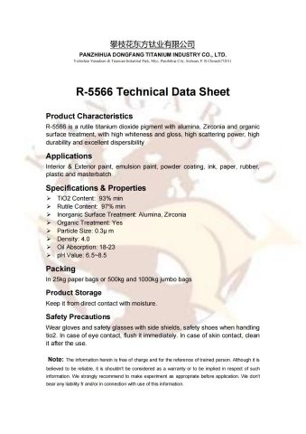 Titanium Dioxide R5566 certificate of HEBEI RUNXUCHEN TRADING CO., LTD. – certificate photo, supplier certificates section