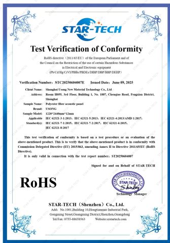 Eu CE certification certificate from Shanghai Usong New Material Technology Co., Ltd.
