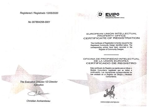 Letters patent certificate from Zhengzhou Lijia Thermal Spray Machinery Co., Ltd.
