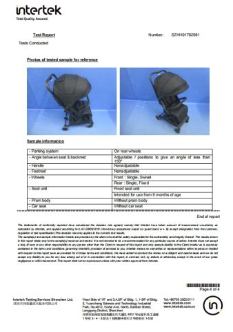 TLT-300 EN Test Report certificate from Anhui Talent Baby Products Co., Ltd.