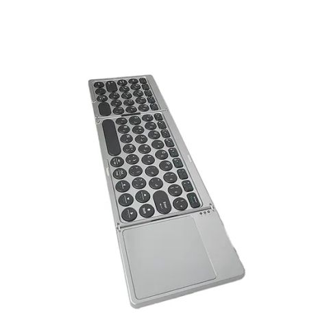 Tri Fold Portable Bluetooth Keyboard with Scissor Switch and Round ...