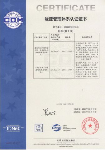 Energy Management System Certificate 1 certificate from Shandong Junyuan New Materials Co., Ltd.