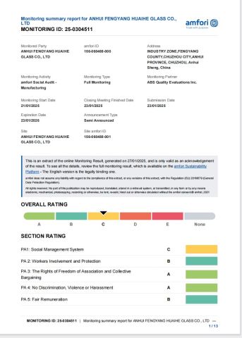 Certificates certificate from Yunnan Qianli Glass Co., Ltd.