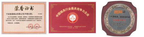 honor certificate from Ningbo Wangtong Locks Co., Ltd.
