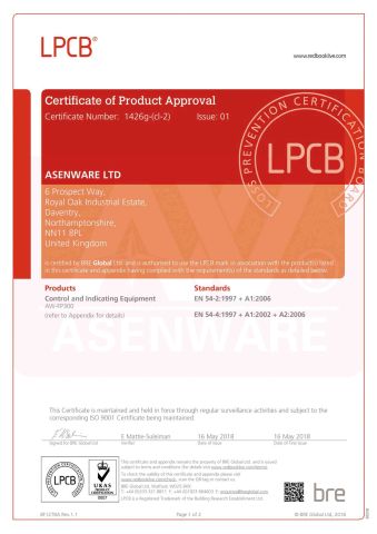 LPCB Certificate certificate from Shenzhen Asenware Test and Control Technology Co., Ltd.