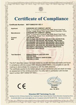 CE1 certificate from Shenzhen GIP Company Limited