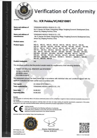 CE certificate from YONGKANG TENGS SPORTS EQUIPMENT CO., LTD.