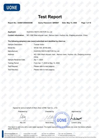 ROHS certificate from Zhejiang Yuming Trade Co., Ltd.