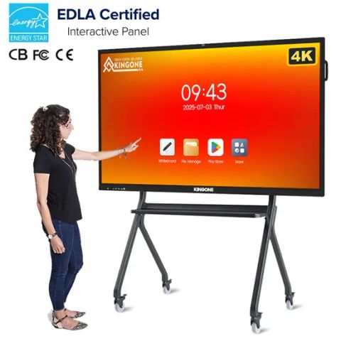 Kingone LCD Writing Smart Board 75 Inch Interactive Flat Panel Touch ...