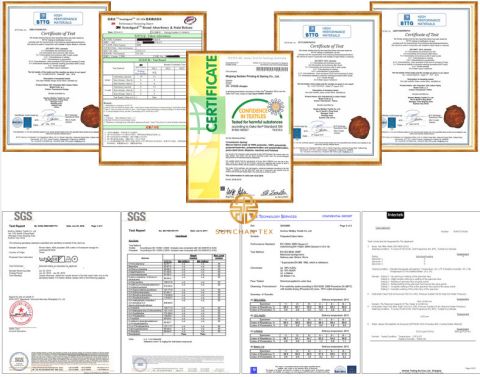 Certificates certificate of Suzhou Sunchan Textile Co., Ltd. – certificate photo, supplier certificates section