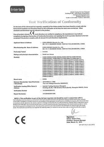 CE certificate for controller certificate from Sichuan Junyi Industrial Equipment Co.,Ltd