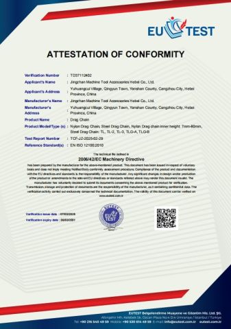 CERTIFICATION certificate from Jingzhan Machine Tool Accessories Hebei Co., Ltd.