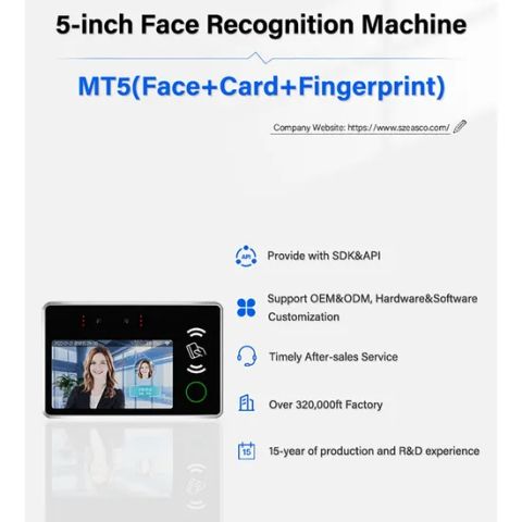 Android Face Terminal Biometric Attendance Device Fingerprint Access ...