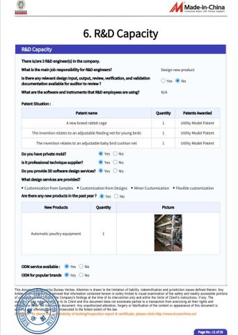 BV certificate from Shandong Mugong Farming Equipment Co., Ltd.