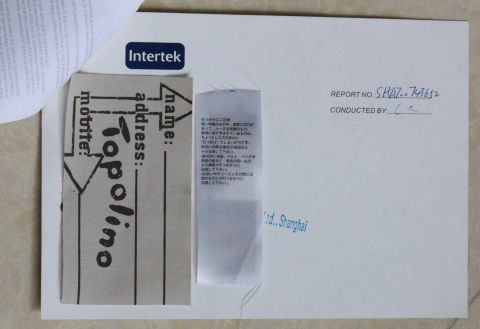 The Detection Certificate of Printed Label certificate from Hangzhou Fuhan Garment Accessories Co., Ltd.