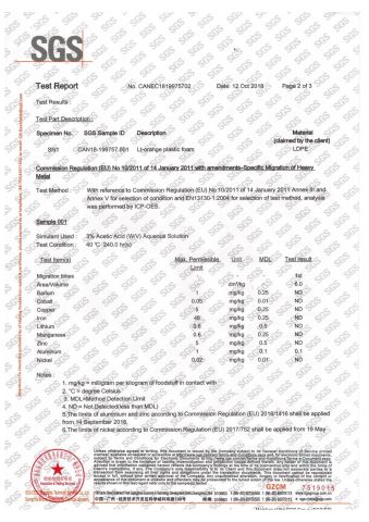 Gold nets certificate from KAIPING FEILIYANG PACKING MATERIALS CO., LTD.