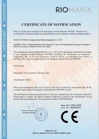 CE Certificate certificate from Changsha Renji Medical Equipments Co., Ltd.