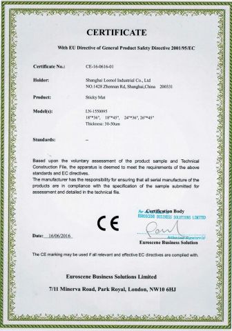 CE certificate from Shanghai Leenol Industrial Co., Ltd.