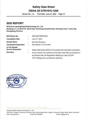 msds certificate from Guangzhou Kysiea Technology Co., Ltd.