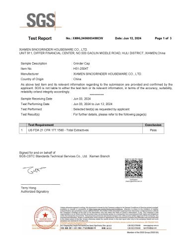 H51-2504T certificate from Xiamen Sinogrinder Houseware Co., Ltd.