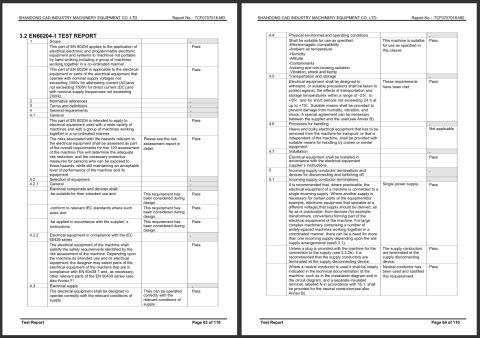 Product Inspection Report of Lifting Machine certificate from Shandong Cad Industry Machinery Equipment Co., Ltd.