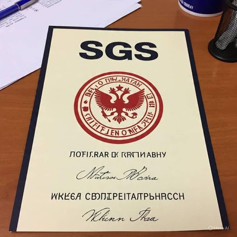 SGS certificate from Cta